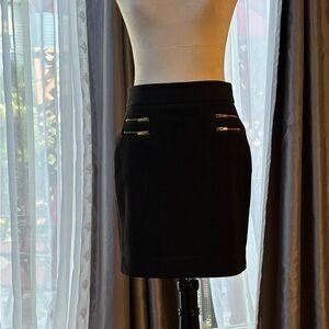 Banana Republic Black Skirt with Zipper Accents